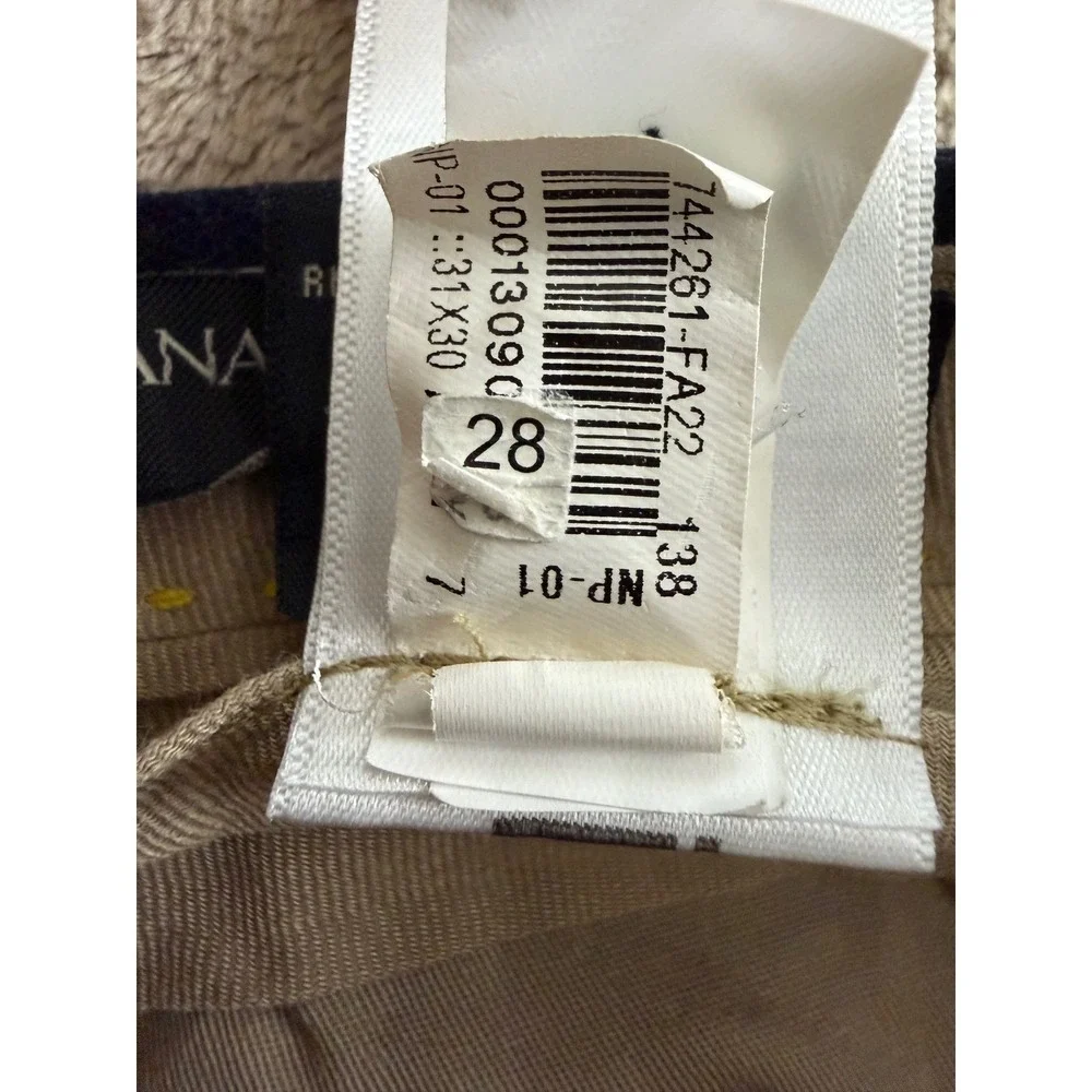 Banana‎ Republic Flannel 120s Vitale Barberis Men 31x30 Blue Wool Tapered EUC